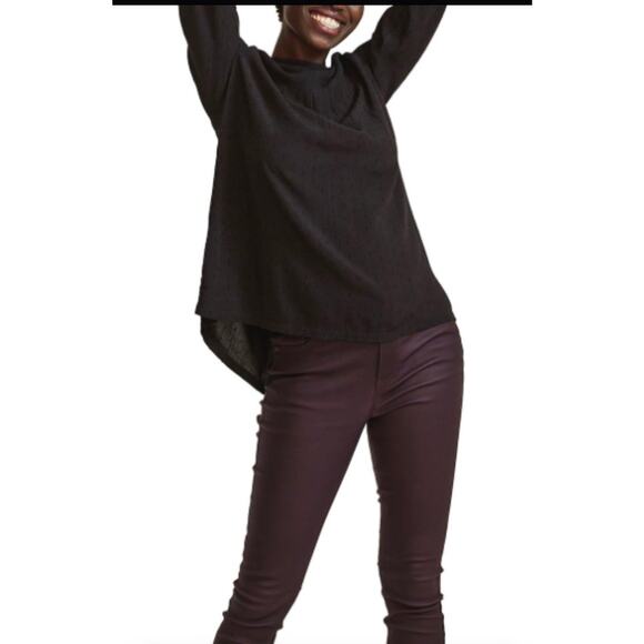 FAT FACE Black Viscose Button Back L/S Peasant Style "ELLEN" Tunic Sz 2 NWT - Picture 15 of 15